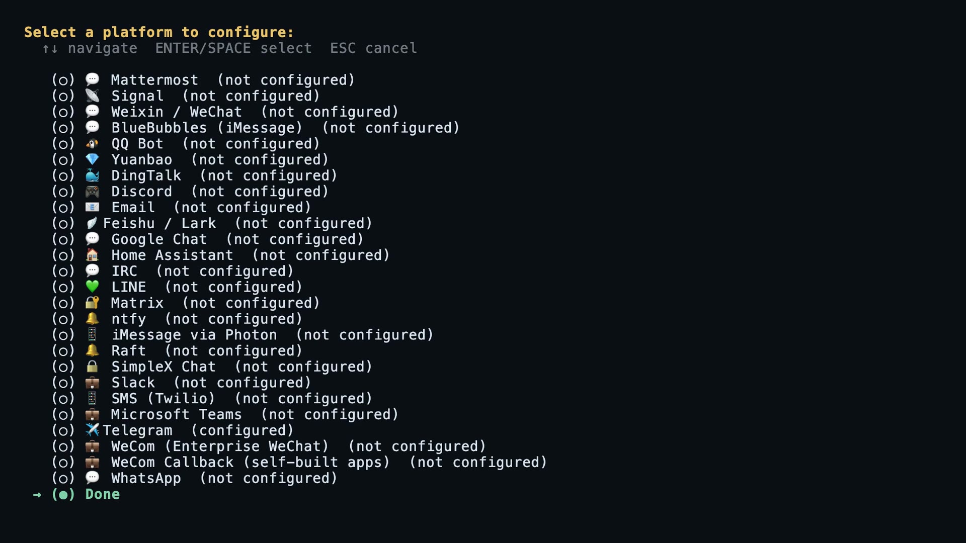 A frame from lesson 4: the gateway setup wizard running in a real terminal